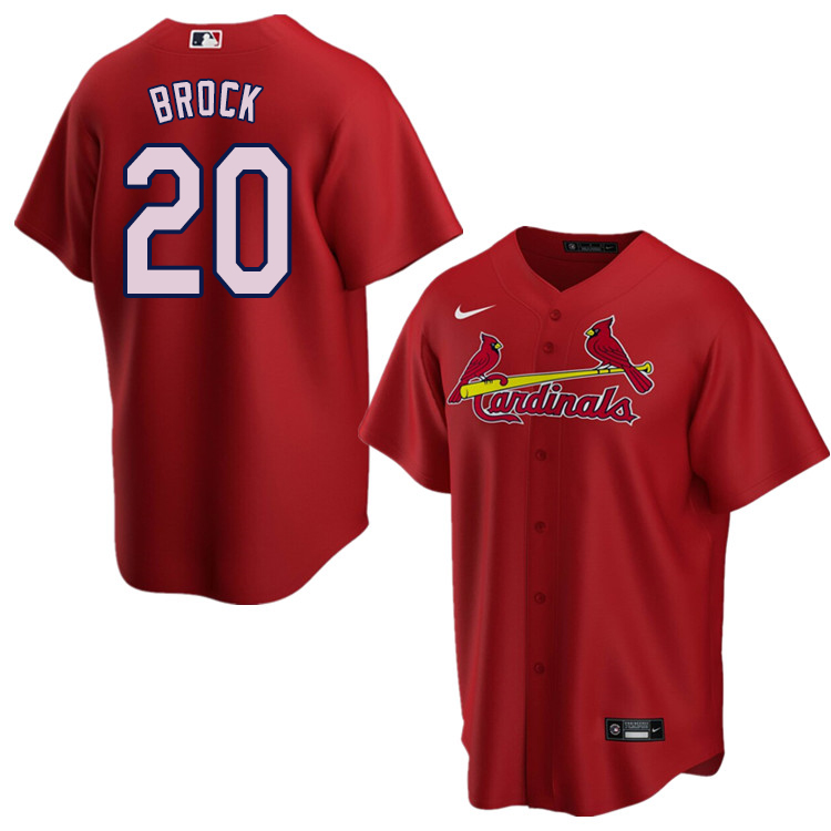 Nike Men #20 Lou Brock St.Louis Cardinals Baseball Jerseys Sale-Red